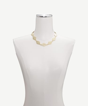  YARGICI Dokulu Gold Kolye