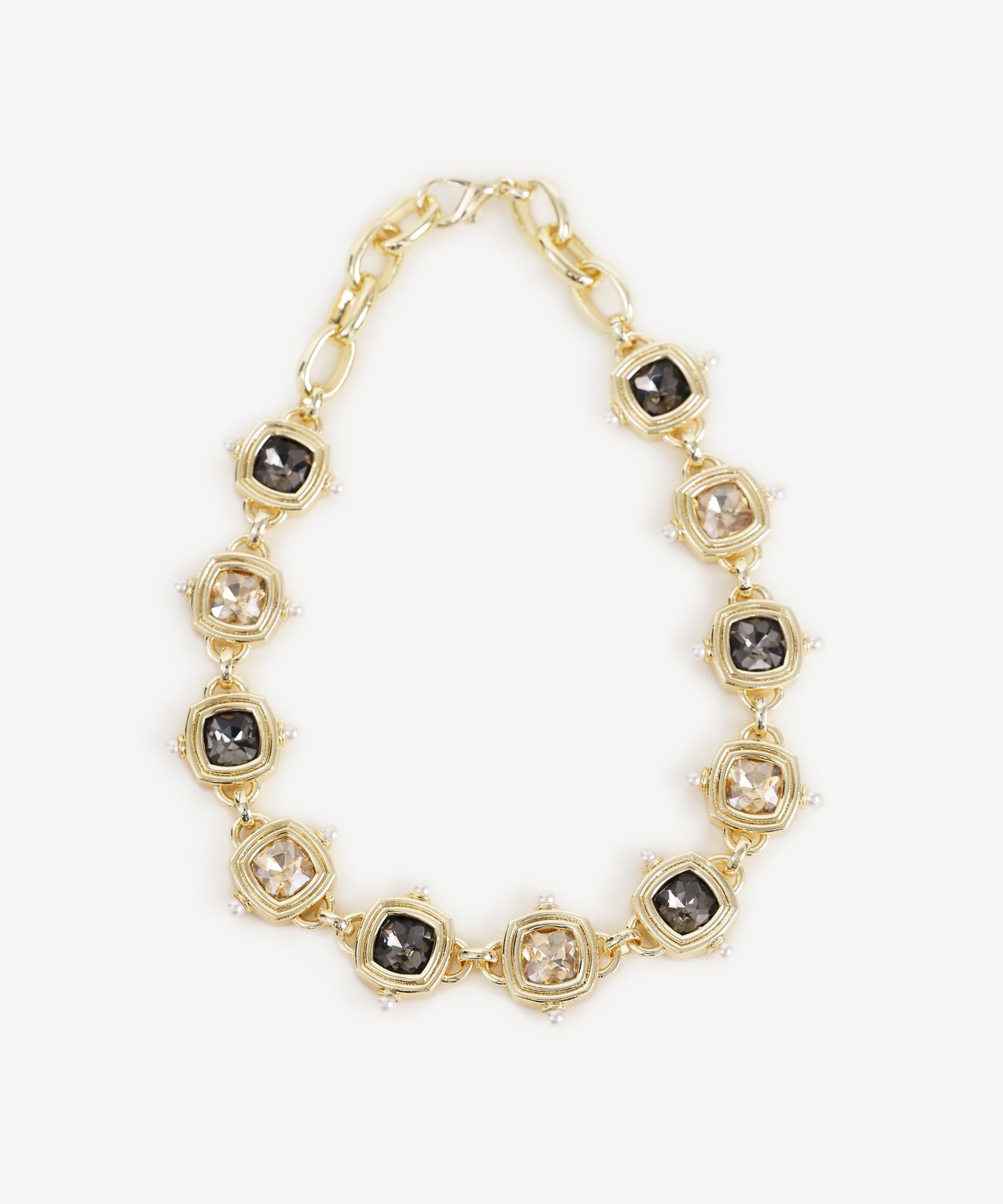  YARGICI Renkli Cam Taş Kolye