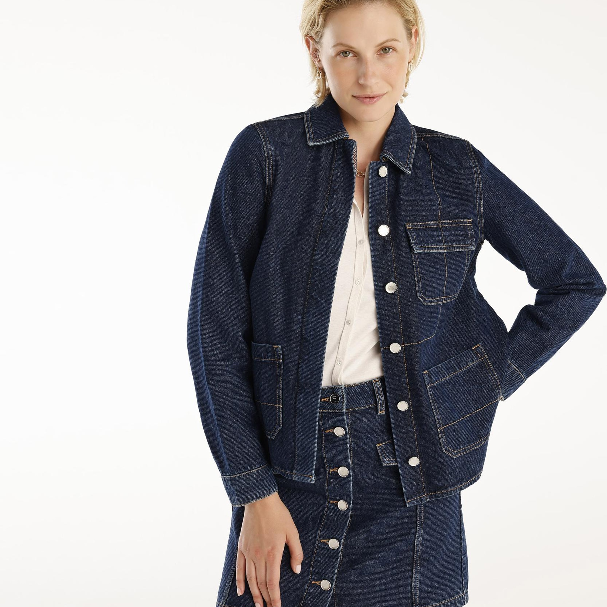 YARGICI Normal Kesim Dikiş Detaylı Denim Ceket