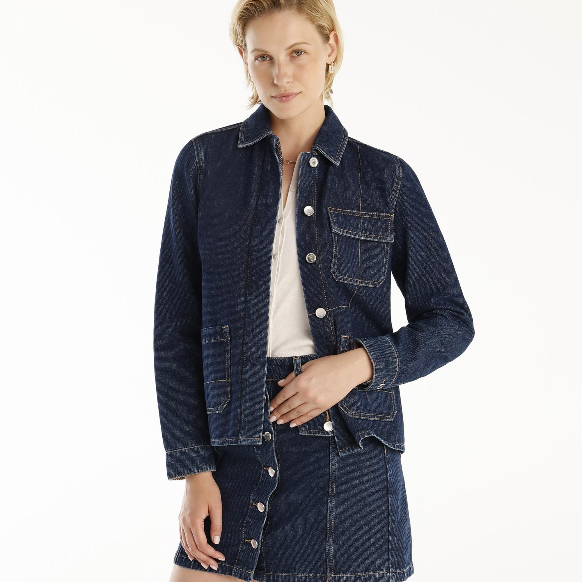 YARGICI Normal Kesim Dikiş Detaylı Denim Ceket