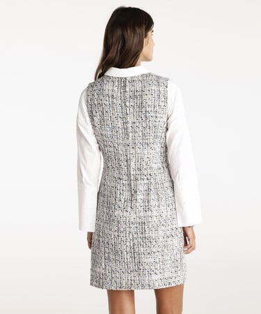  YARGICI V Yakalı Kolsuz Mini Elbise