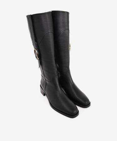  YARGICI Aksesuar Detaylı Deri Çizme