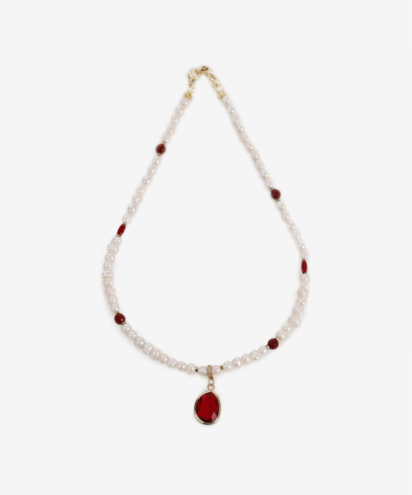  YARGICI Çıkarılabilir Uç Detaylı İnci Kolye