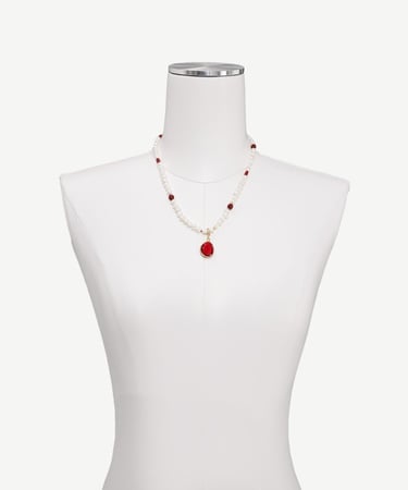  YARGICI Çıkarılabilir Uç Detaylı İnci Kolye