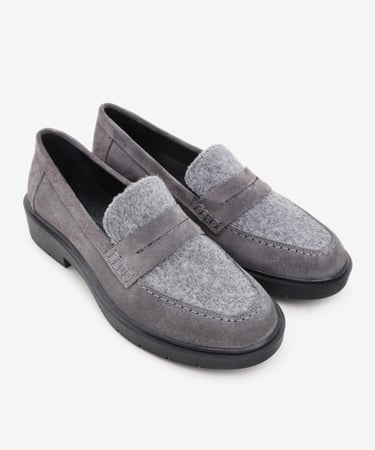  YARGICI Keçe Detaylı Deri Loafer