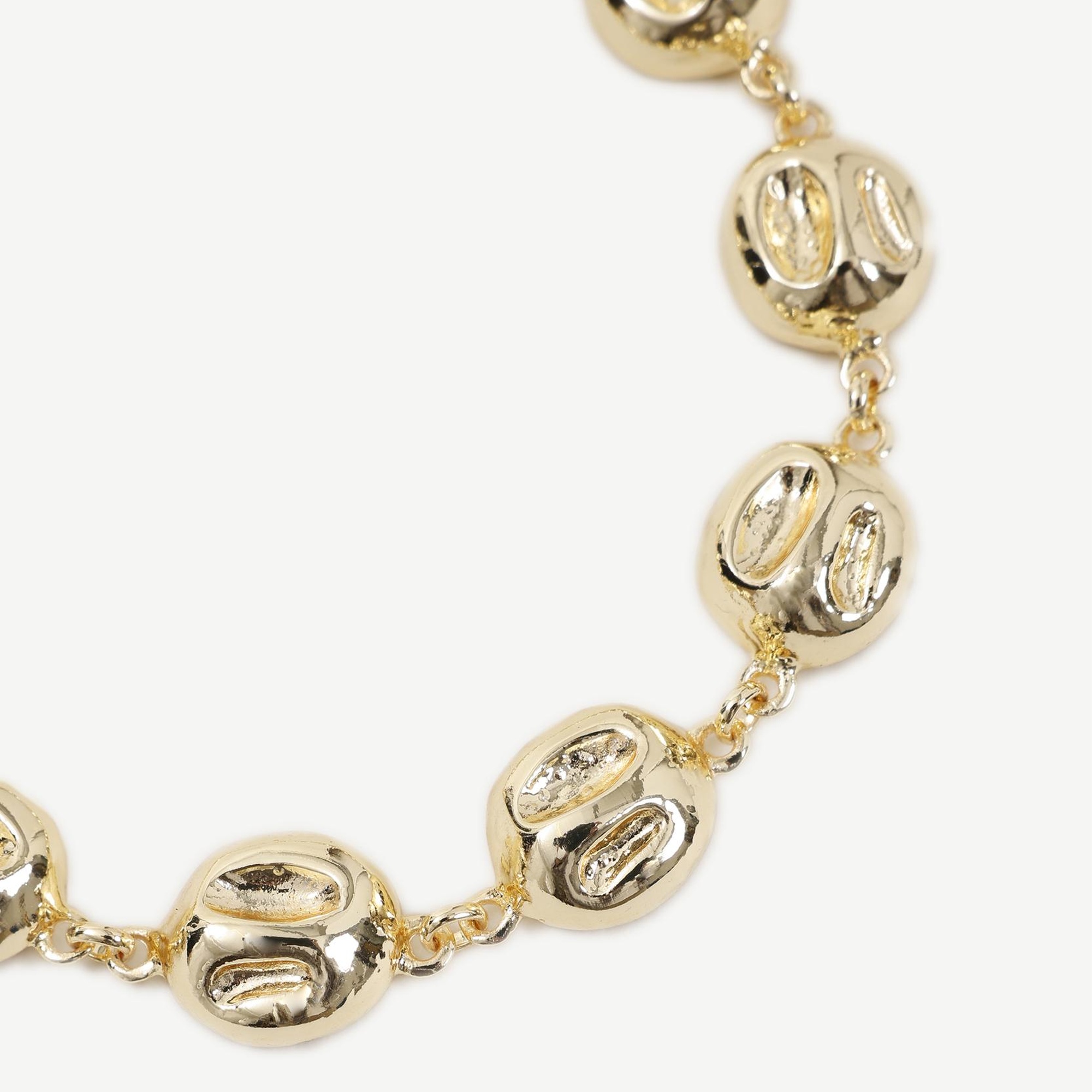 YARGICI Yuvarlak Formlu Gold Kolye