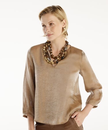  YARGICI Doğal Taş Ve Gold Detaylı Kolye