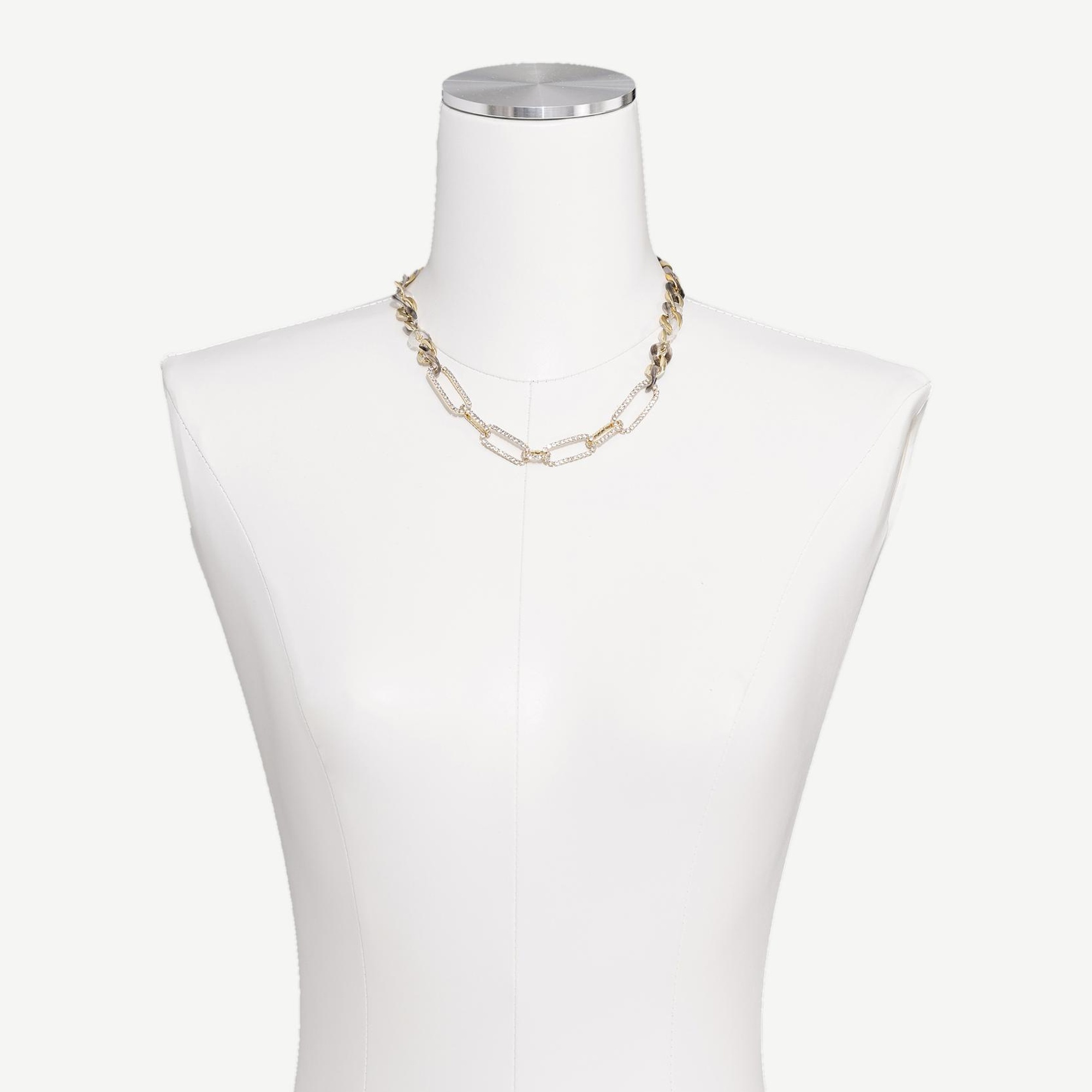 YARGICI Akrilik Ve Cam Taş İçerikli Zincir Kolye