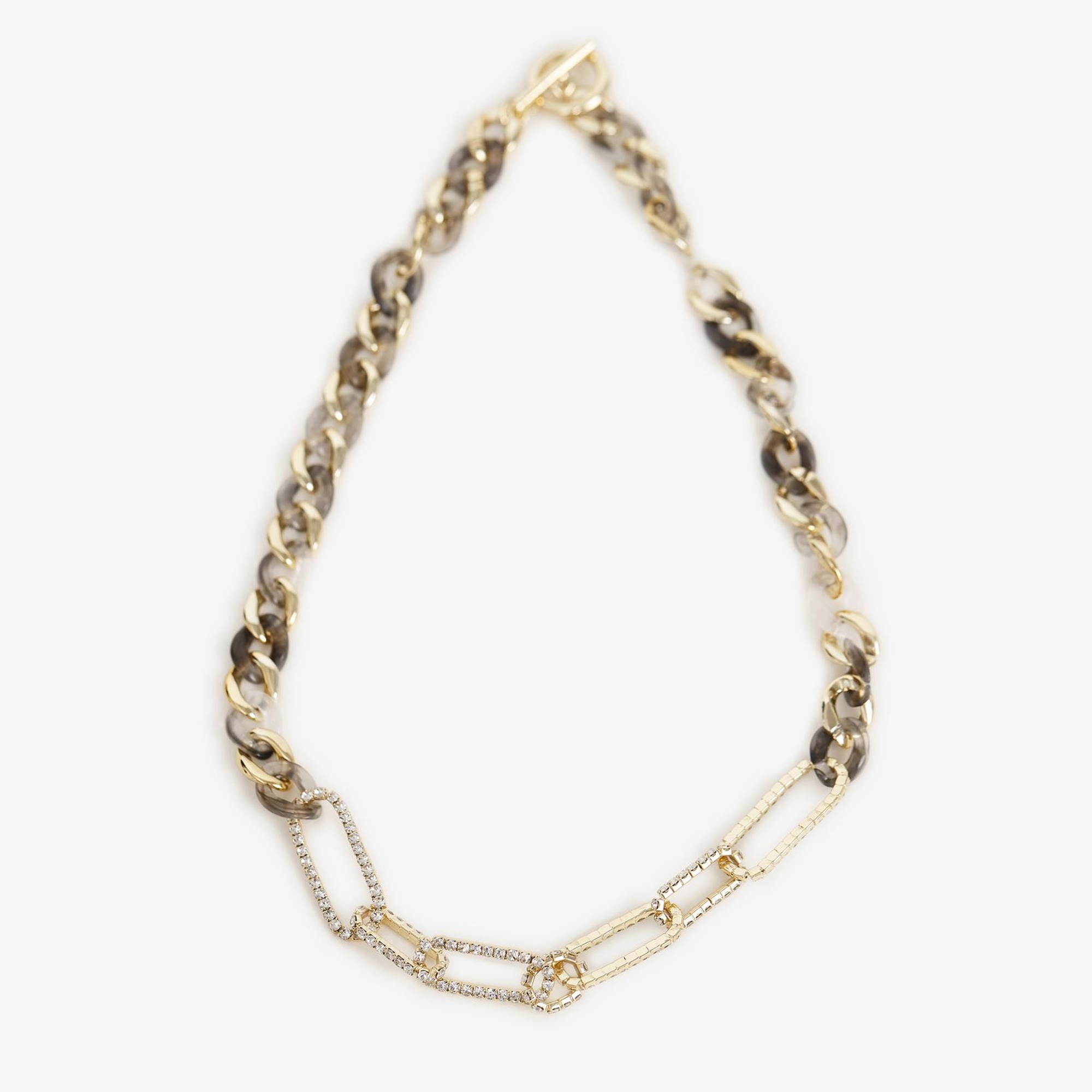 YARGICI Akrilik Ve Cam Taş İçerikli Zincir Kolye