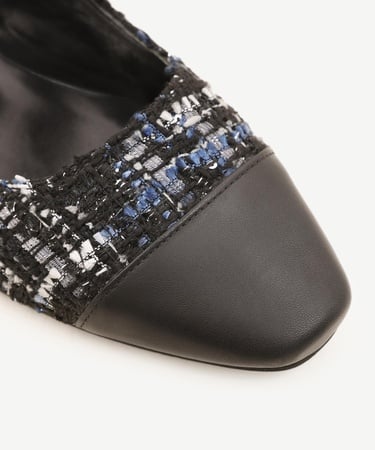  YARGICI Deri Detaylı Kumaş Babet