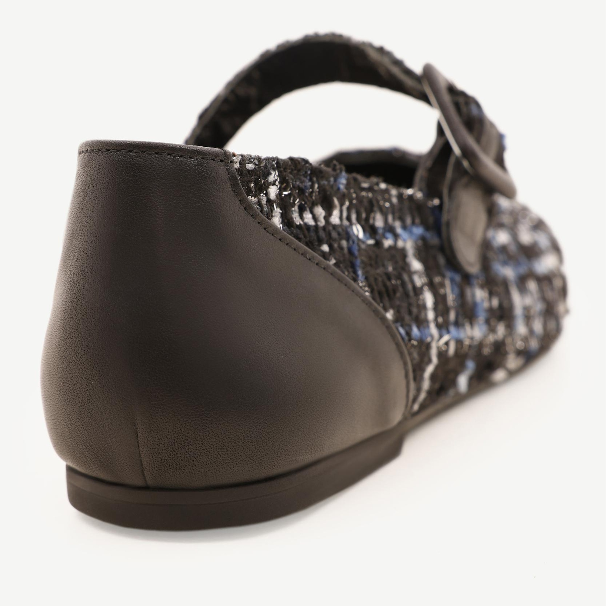 YARGICI Deri Detaylı Kumaş Babet