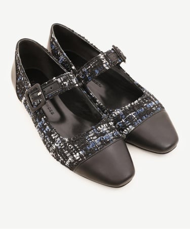  YARGICI Deri Detaylı Kumaş Babet