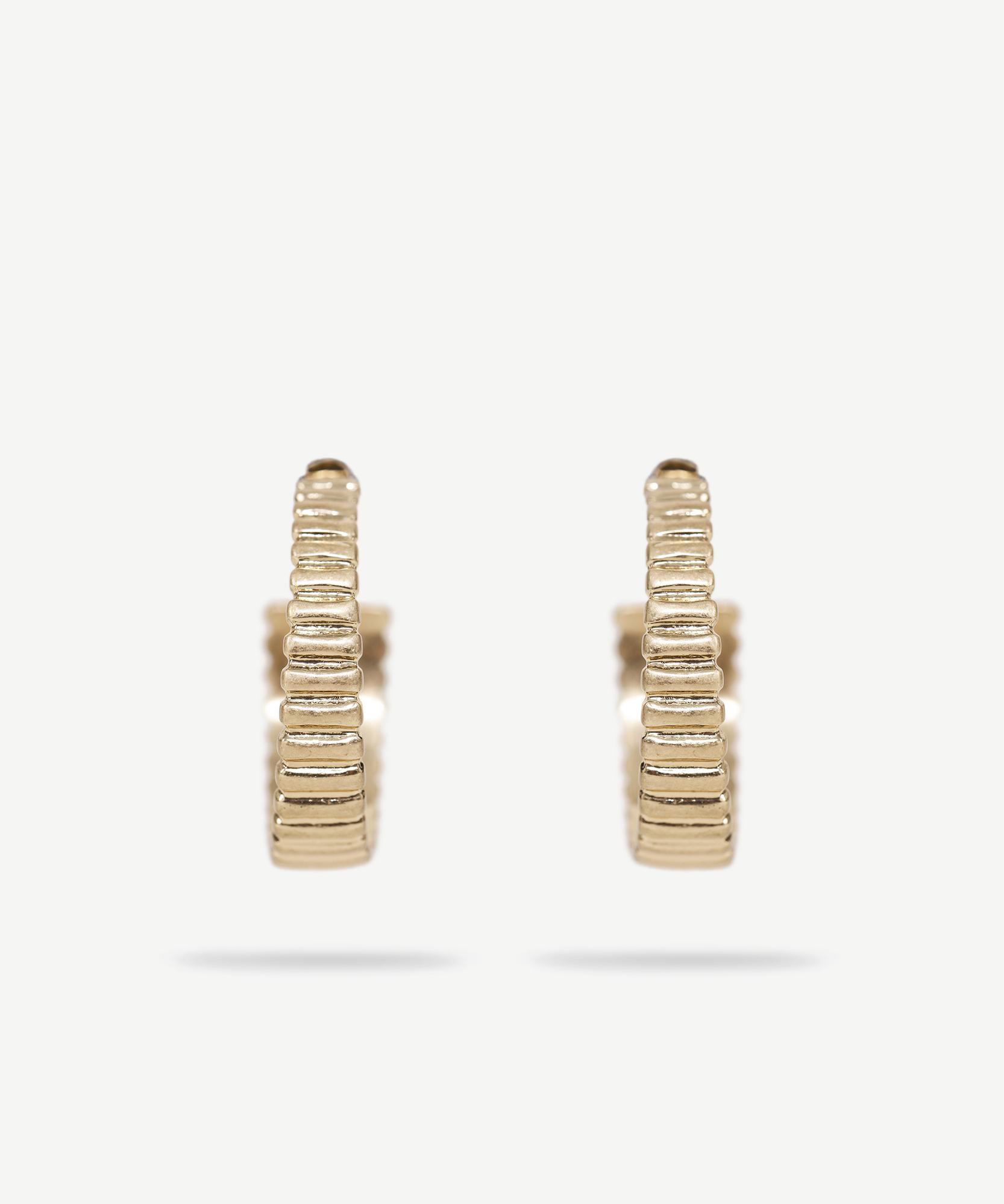  YARGICI Dokulu Gold Küpe