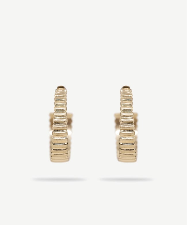  YARGICI Dokulu Gold Küpe