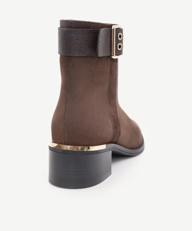  YARGICI Metal Topuk Ve Toka Detaylı Deri Bot