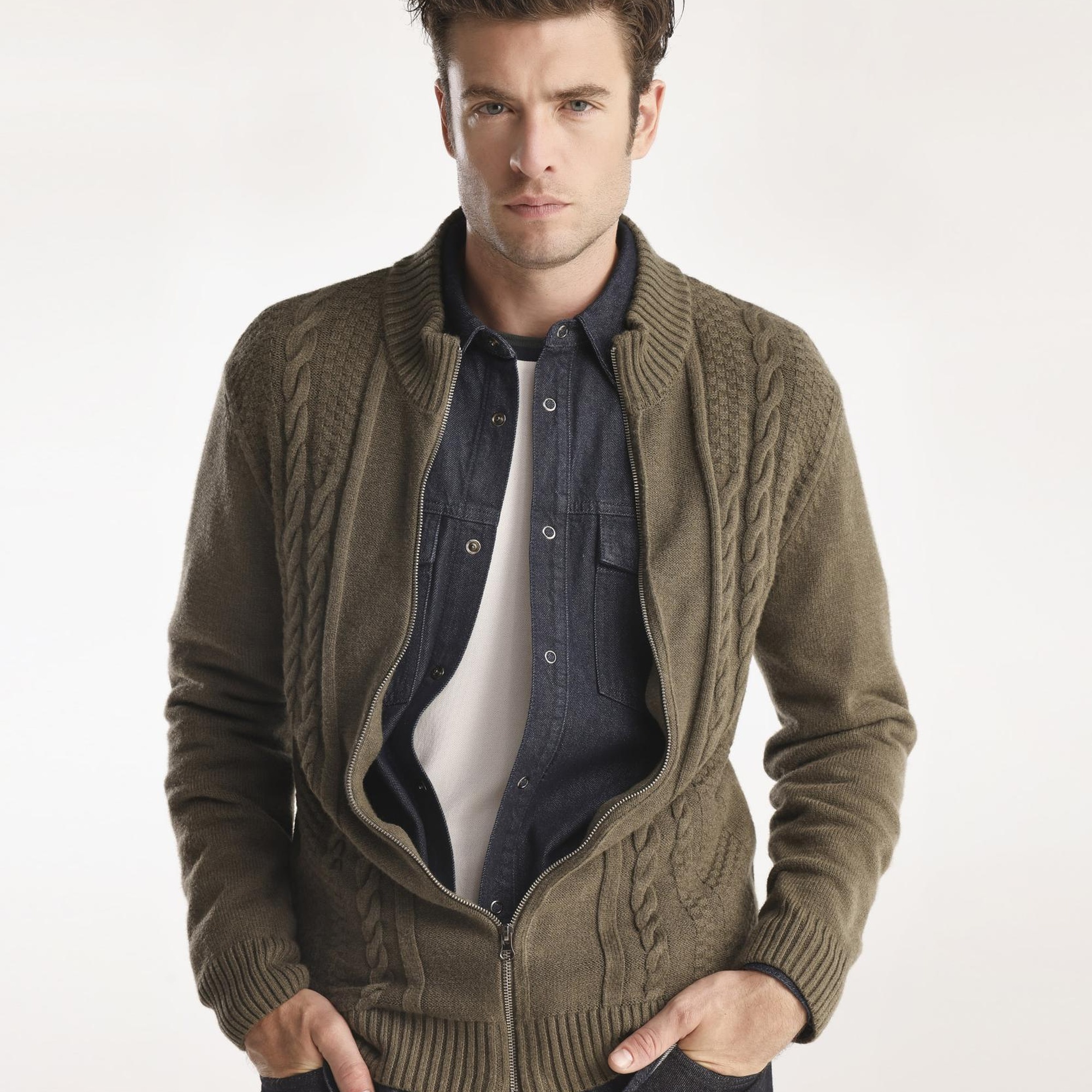 YARGICI Fermuarlı Triko Hırka