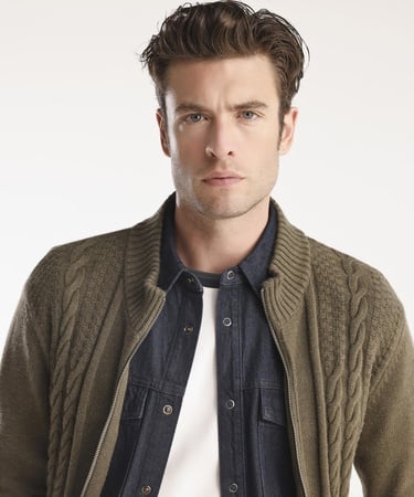  YARGICI Fermuarlı Triko Hırka