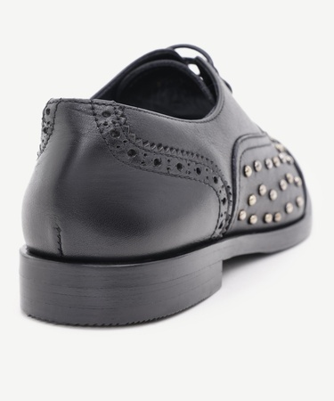  YARGICI Kanca Detaylı Bağlı Deri Ayakkabı