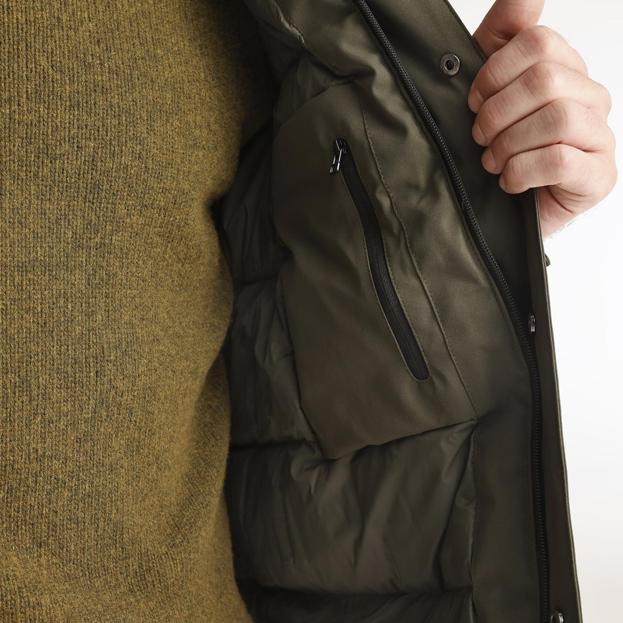 YARGICI Fermuar Detaylı Erkek Mont