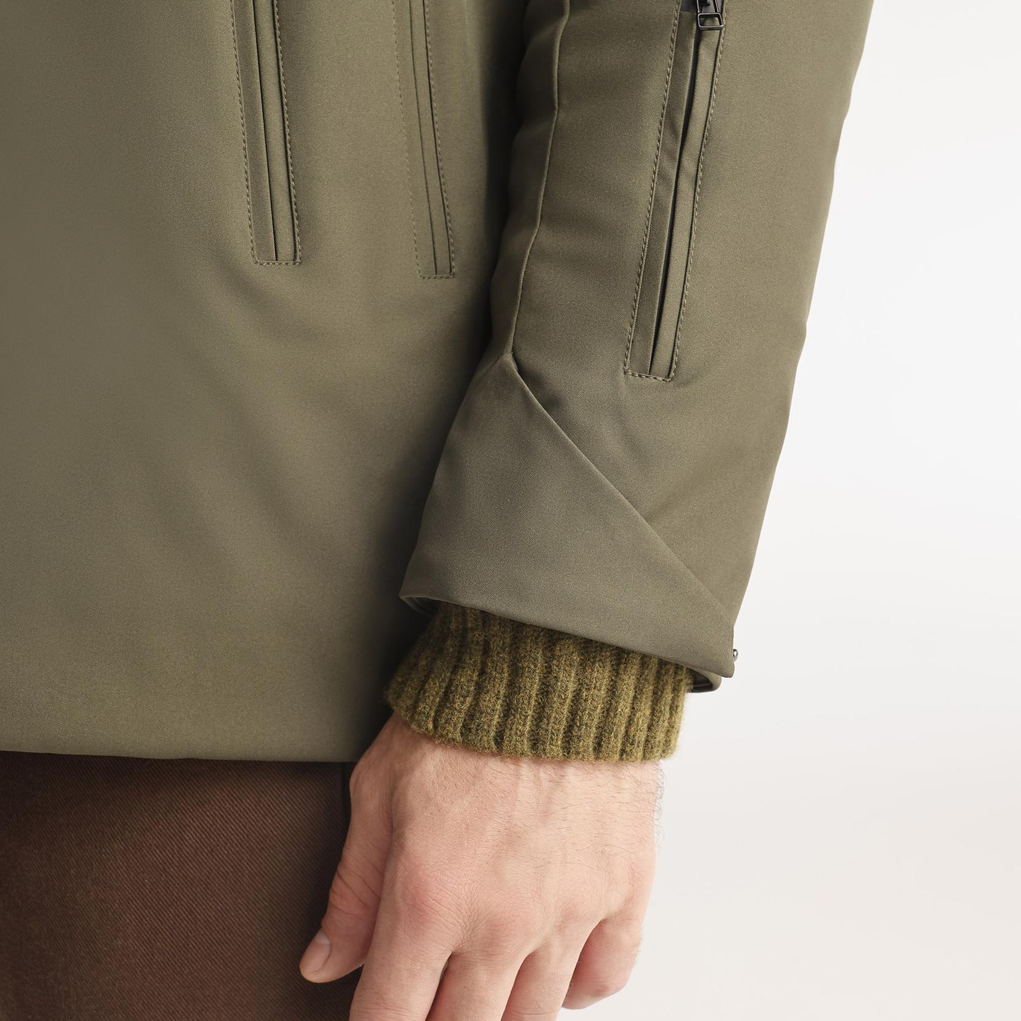 YARGICI Fermuar Detaylı Erkek Mont