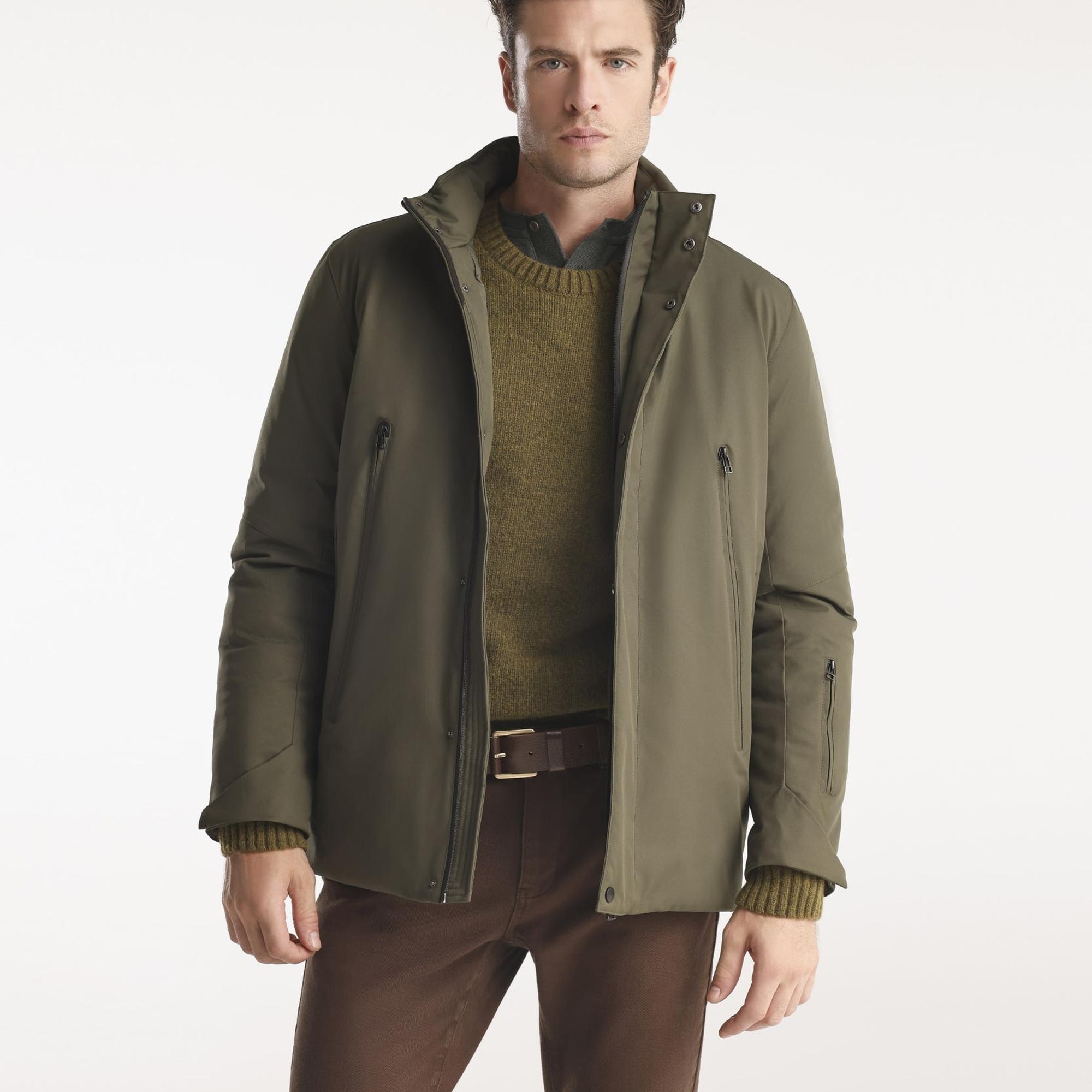 YARGICI Fermuar Detaylı Erkek Mont