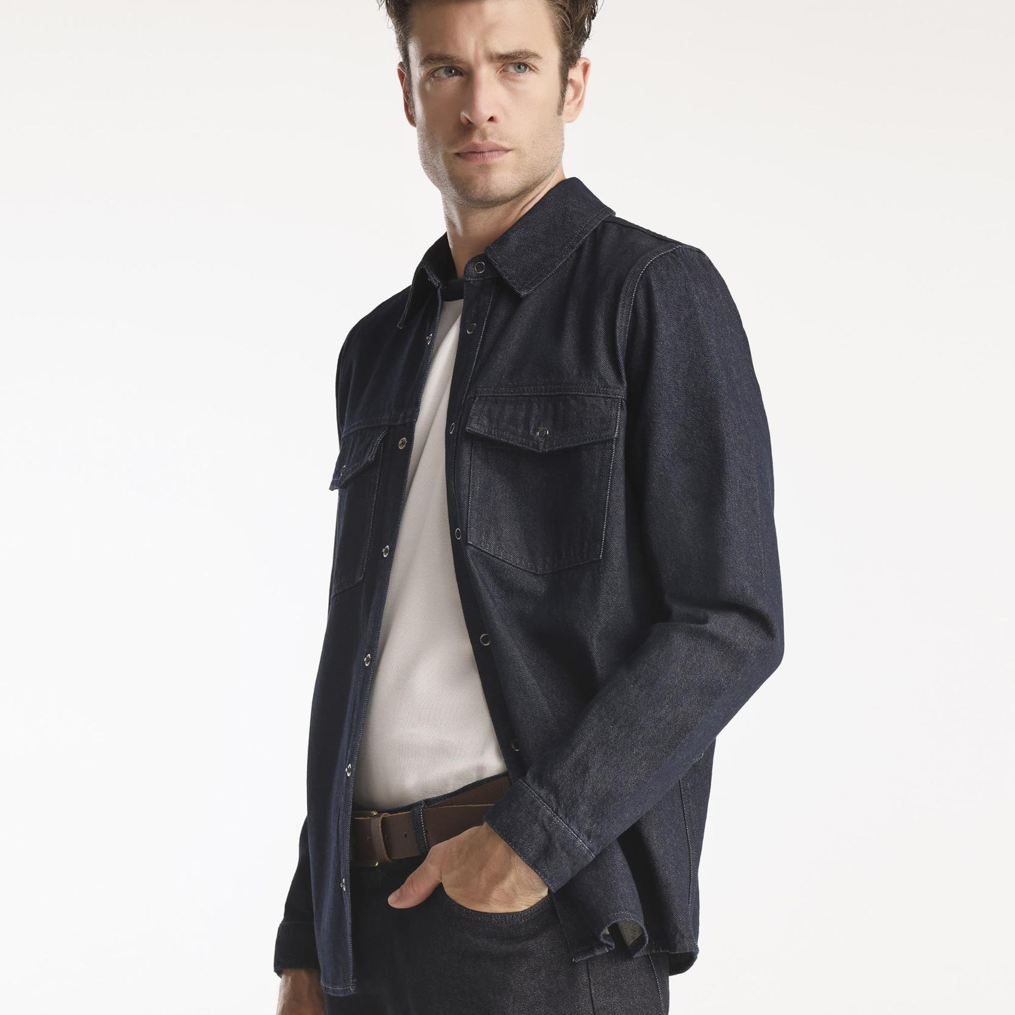 YARGICI Erkek Denim Gömlek