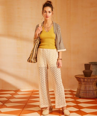  YARGICI Lastik Detaylı Pantolon