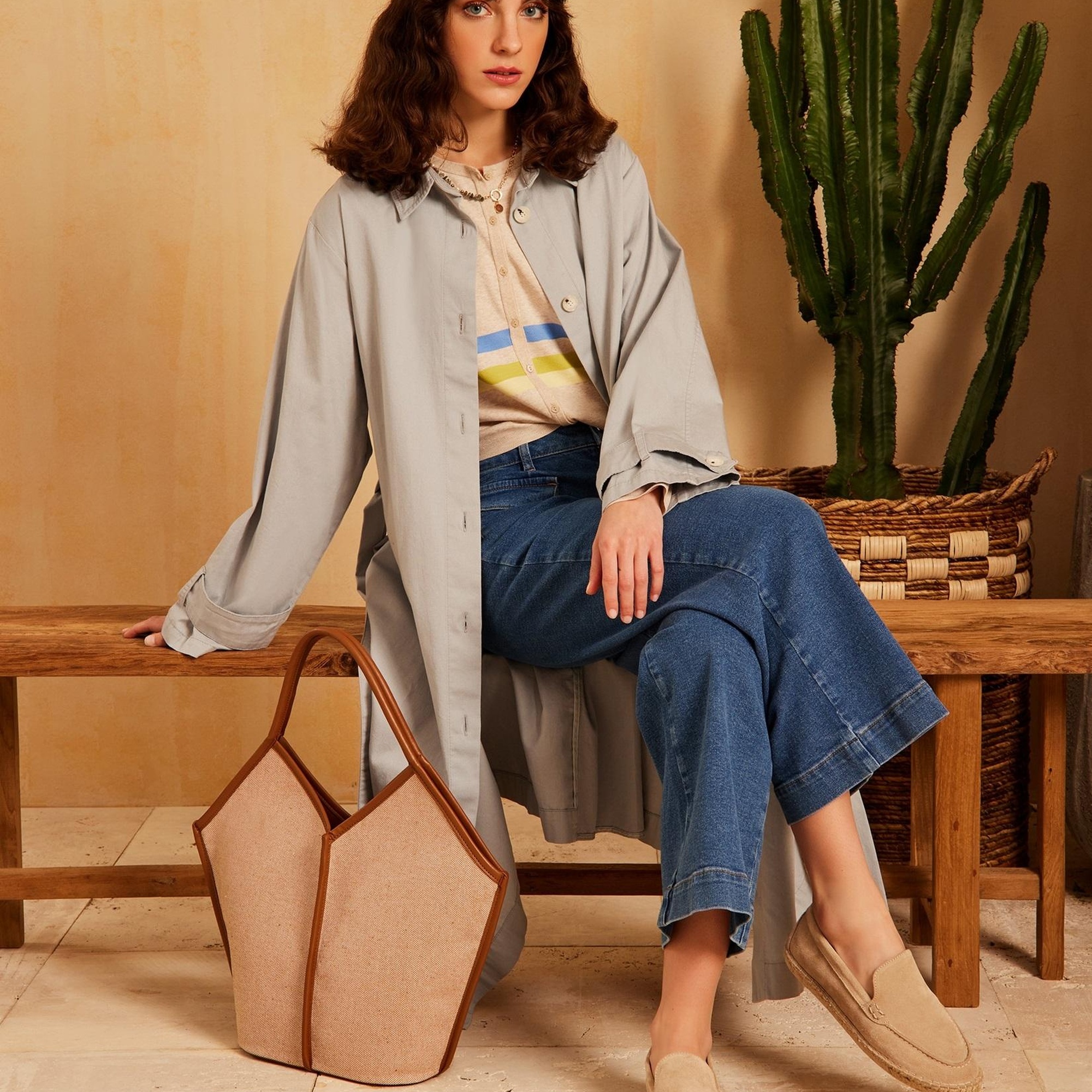 YARGICI Kuşaklı Pardösü