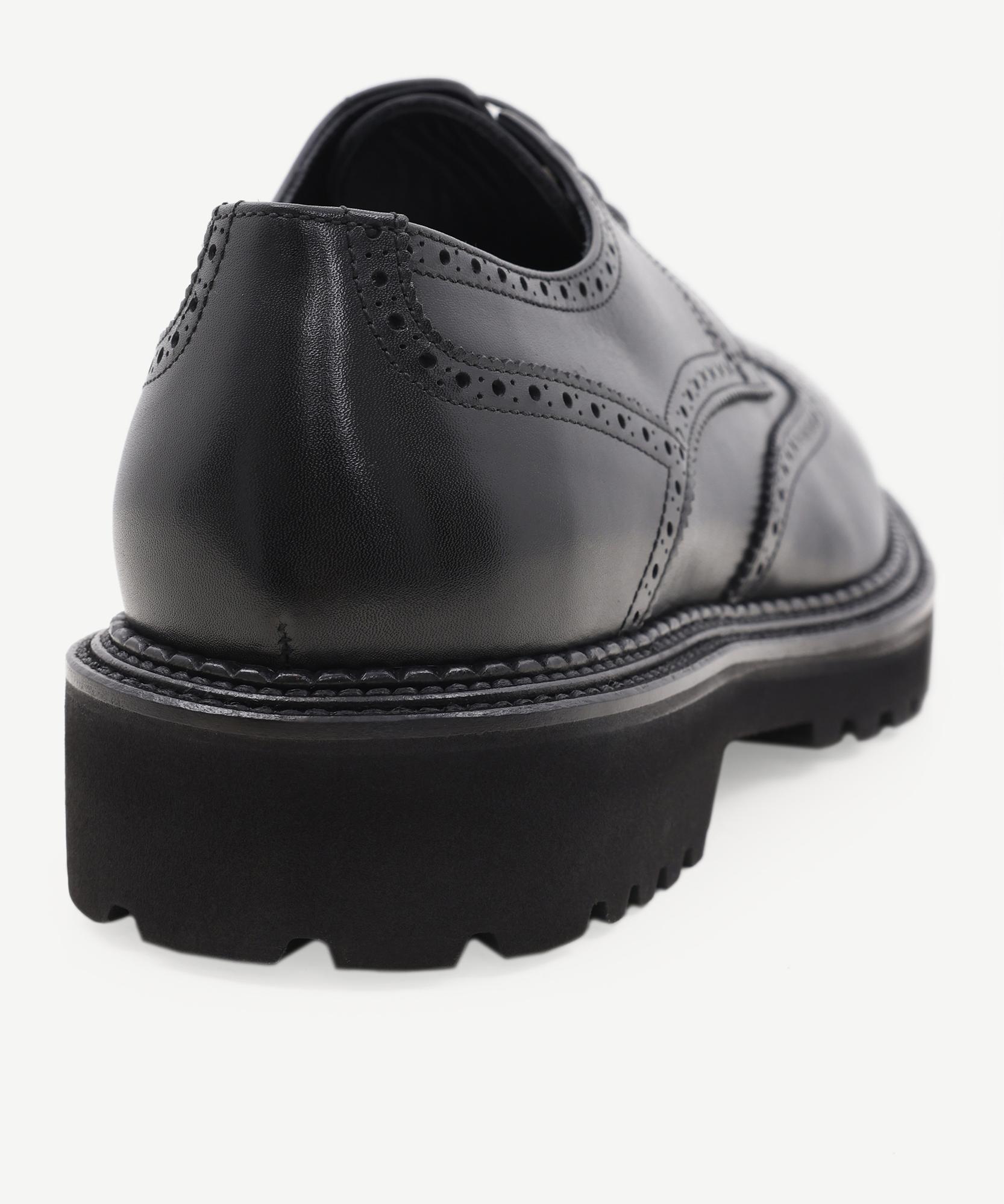 Yargıcı Yargıcı Siyah YARGICI Zımba Detaylı Deri Bağlı Ayakkabı FashFed'de! Siyah - 4. görsel