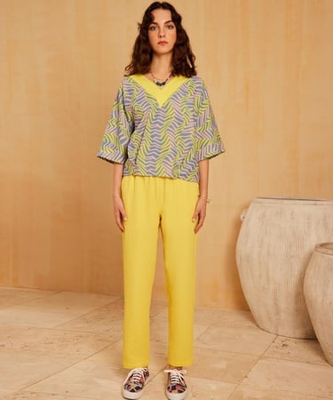  YARGICI Lastik Detaylı Pantolon