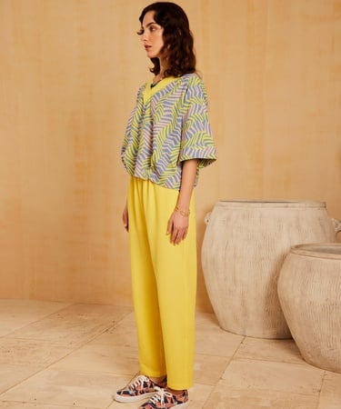  YARGICI Lastik Detaylı Pantolon