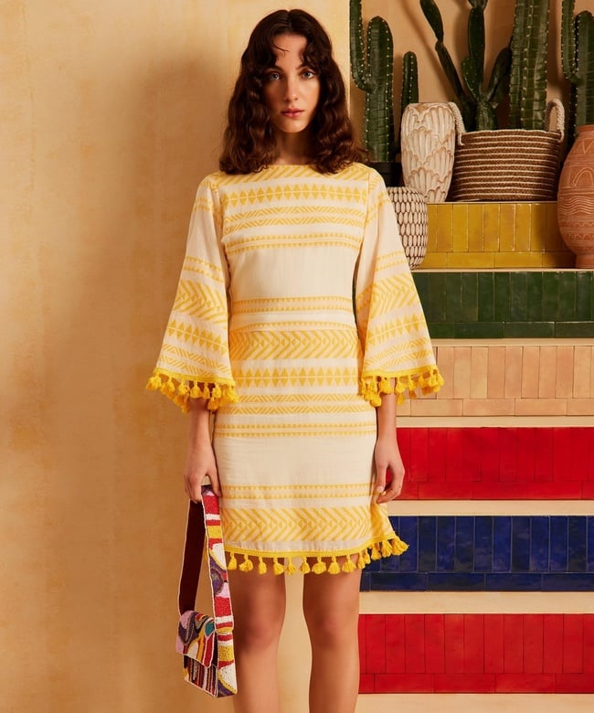  YARGICI Nakış Detaylı Elbise