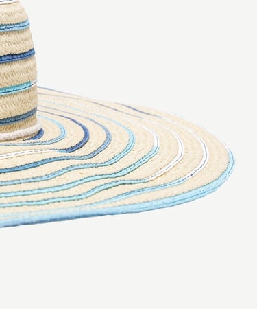  YARGICI Çizgili Hasır Şapka