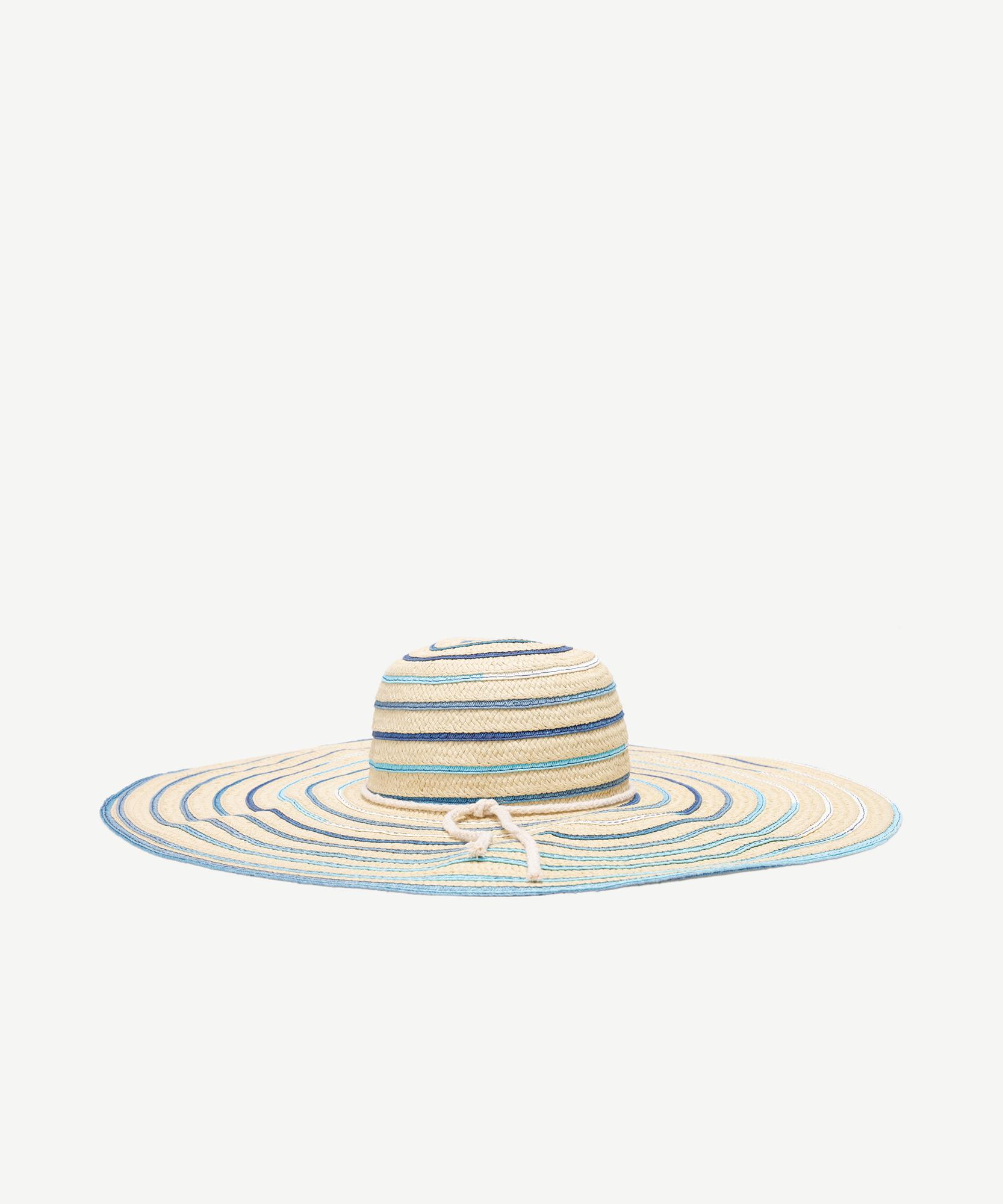  YARGICI Çizgili Hasır Şapka