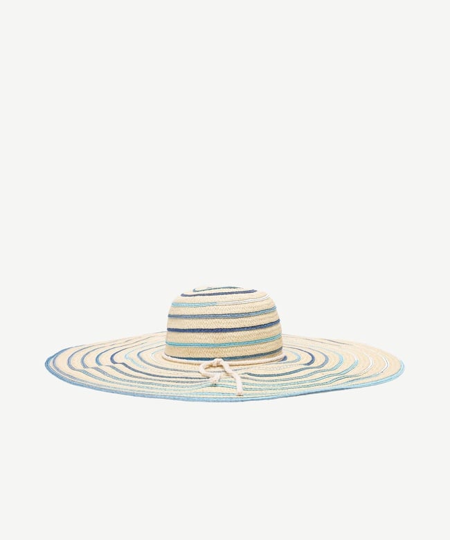  YARGICI Çizgili Hasır Şapka