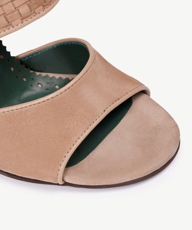  YARGICI Kösele Kaplama Yumuşak Deri Topuklu Ayakkabı