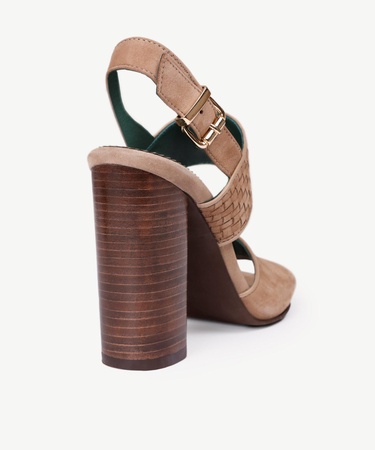  YARGICI Kösele Kaplama Yumuşak Deri Topuklu Ayakkabı