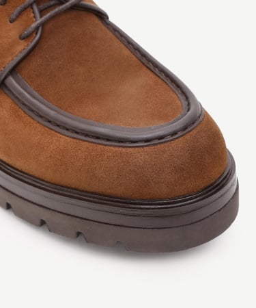  YARGICI Retro Görünümlü Bağlı Deri Ayakkabı