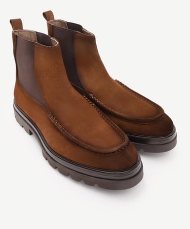  YARGICI Retro Görünümlü Lastikli Deri Bot