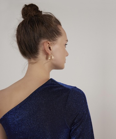  YARGICI Simli Tek Omuz T-Shırt