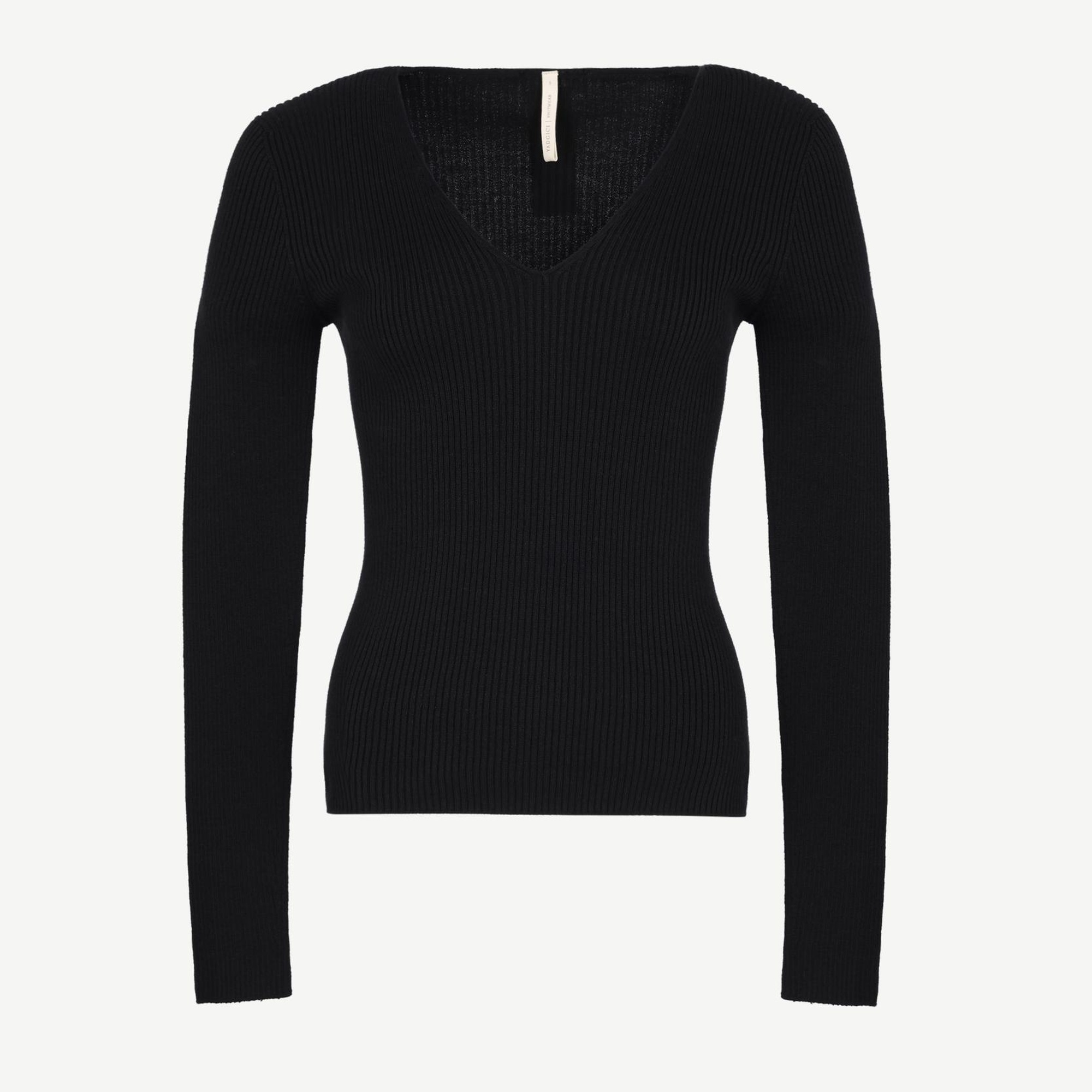 YARGICI V Yakalı Dikişsiz Triko