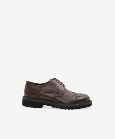  YARGICI Zımba Detaylı Deri Bağlı Ayakkabı