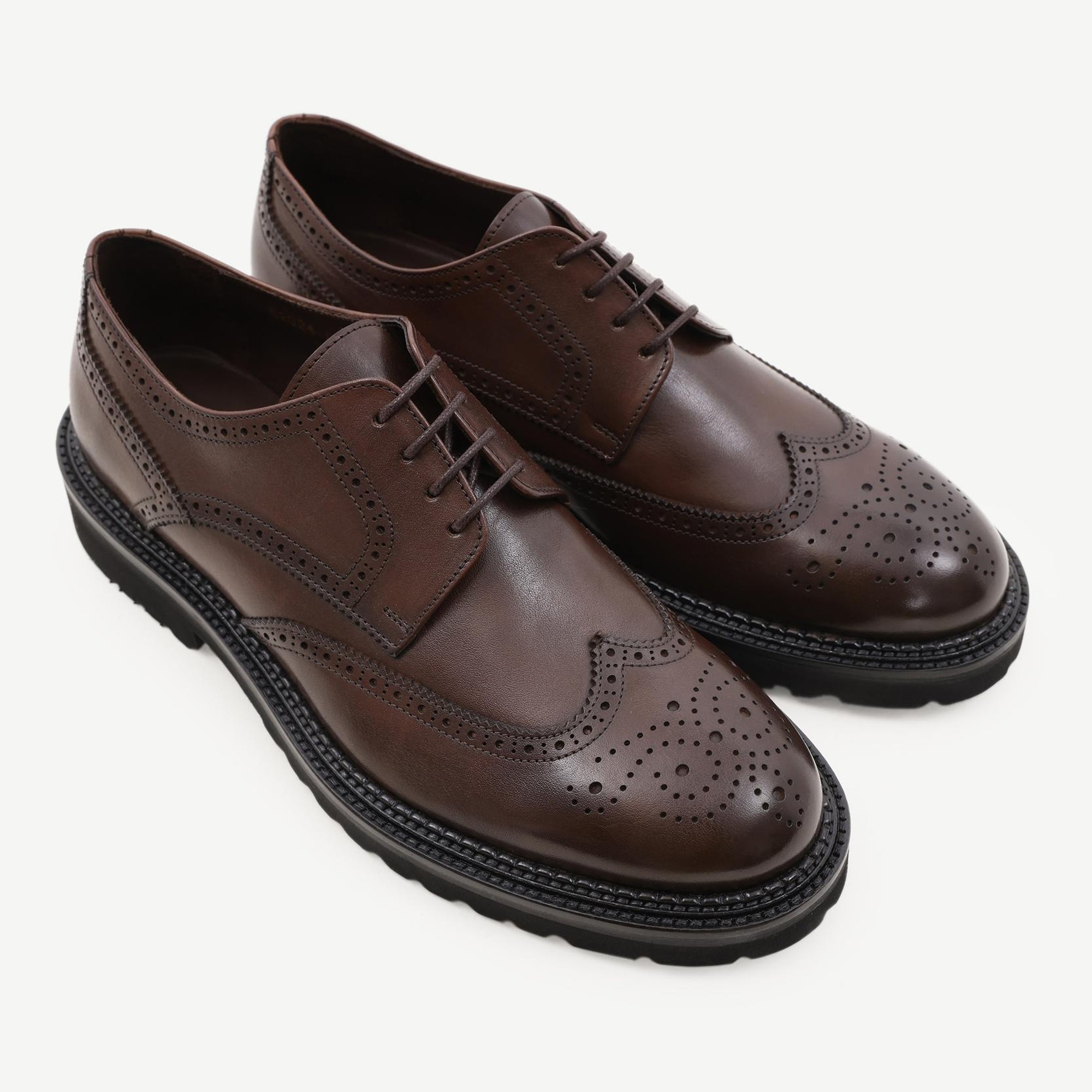 YARGICI Zımba Detaylı Deri Bağlı Ayakkabı