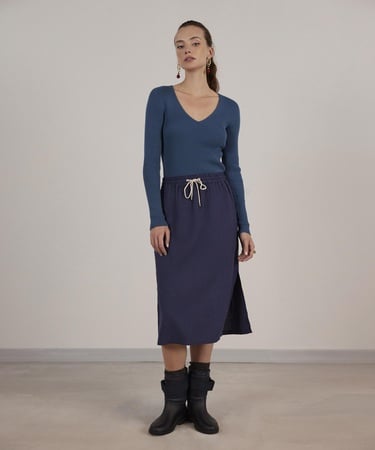  YARGICI V Yakalı Dikişsiz Triko