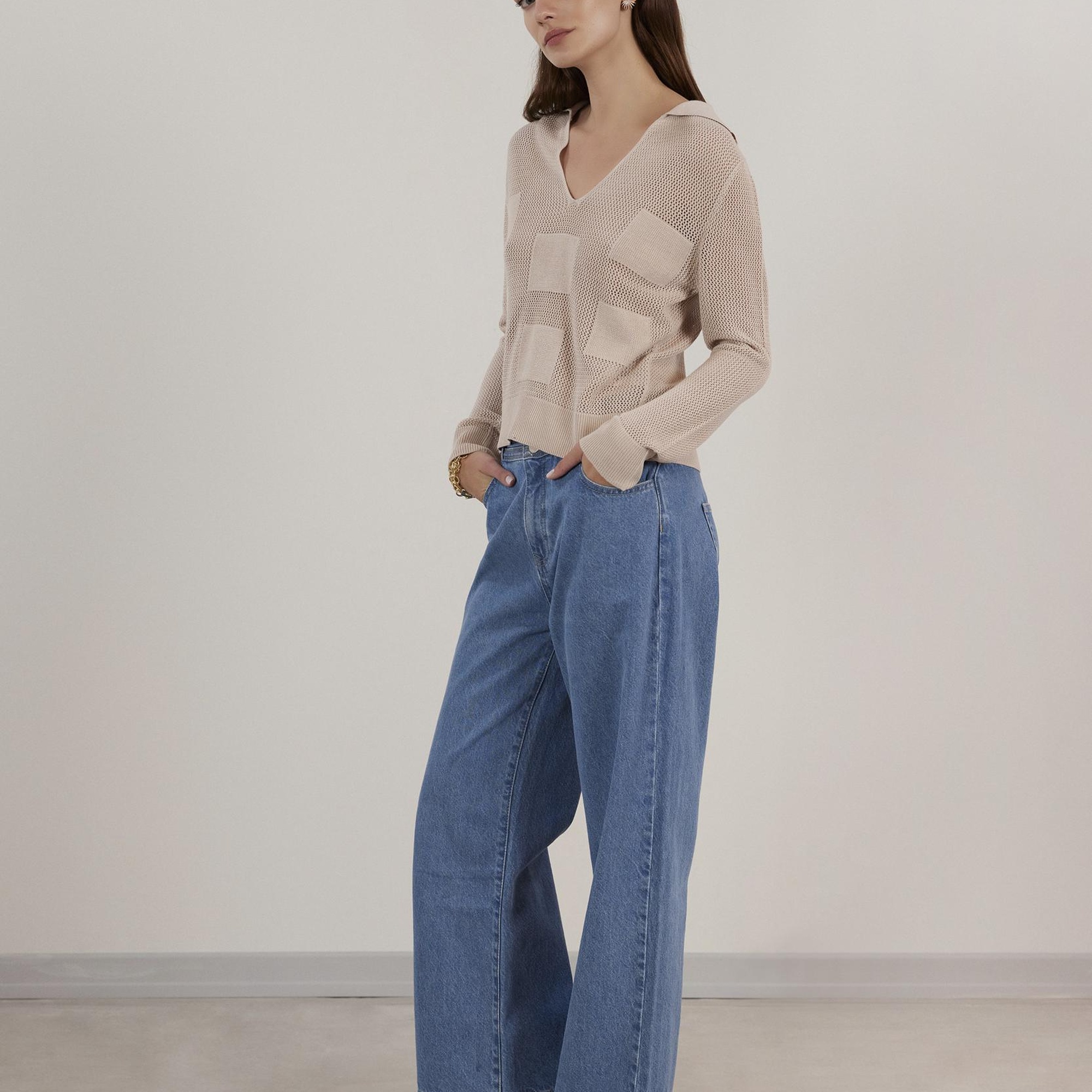 YARGICI Kemer Detaylı Denim Pantolon