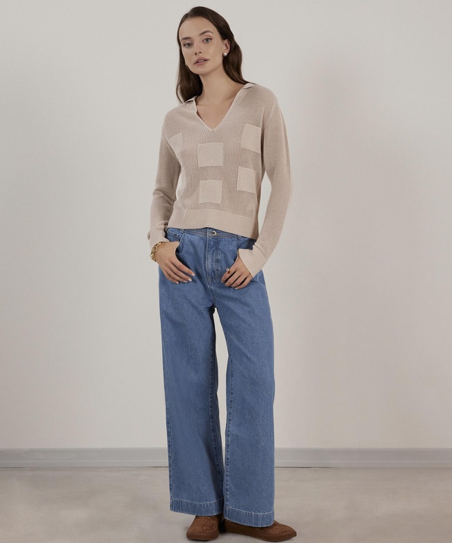  YARGICI Kemer Detaylı Denim Pantolon