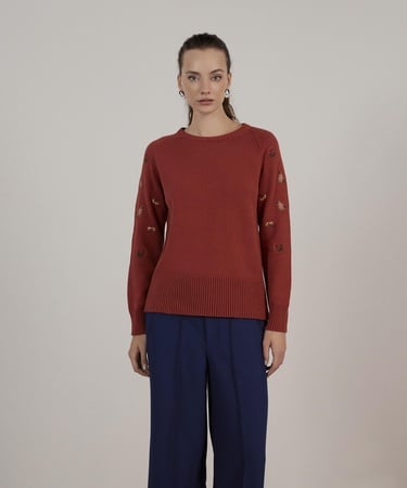  YARGICI Nakış Detaylı Triko