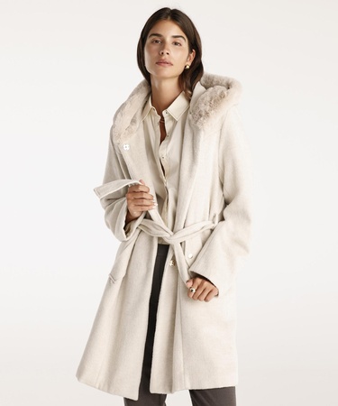  YARGICI Kapüşon Detaylı Palto