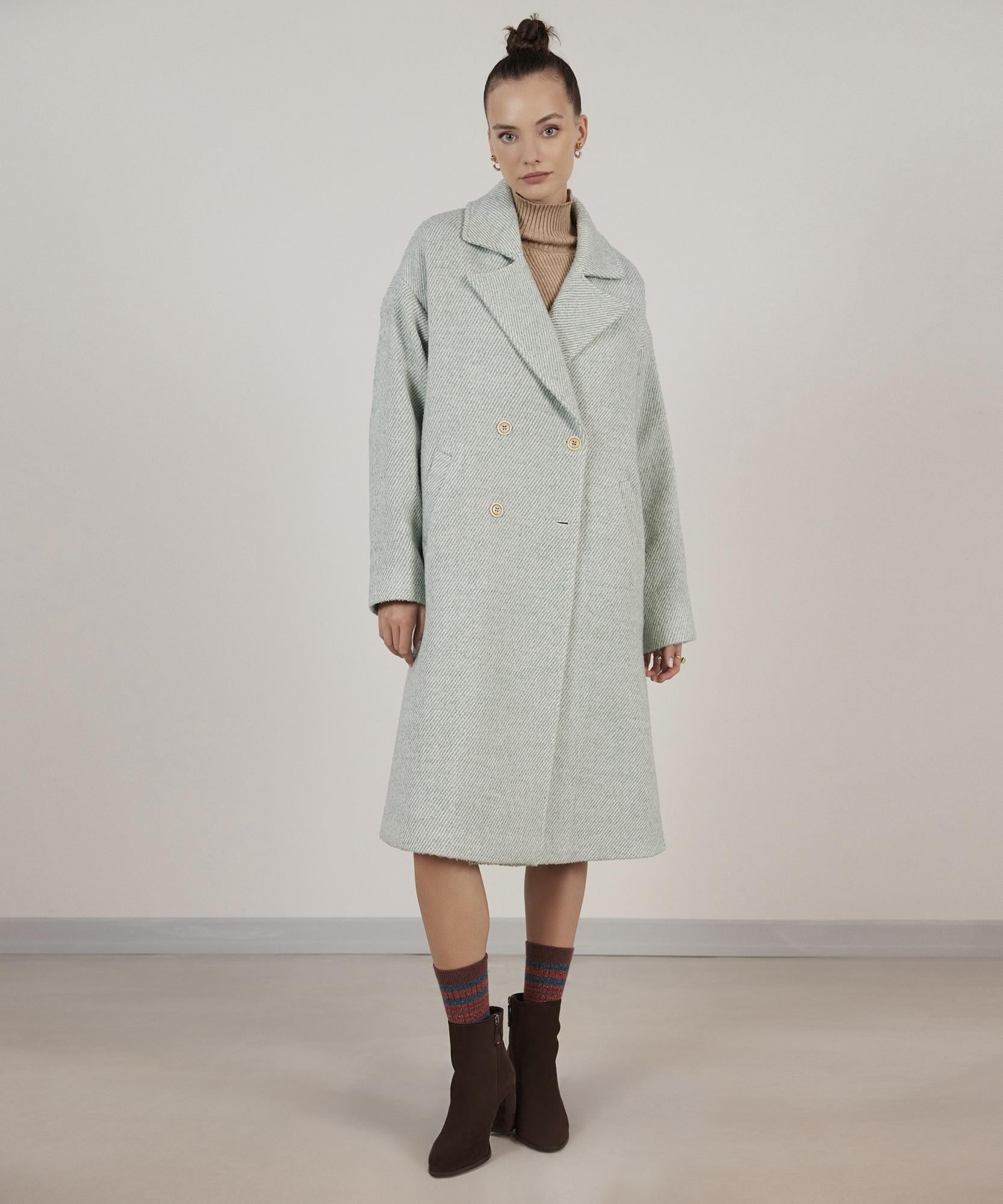  YARGICI Yırtmaç Detaylı Palto