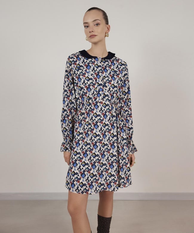  YARGICI Pat Detaylı Elbise